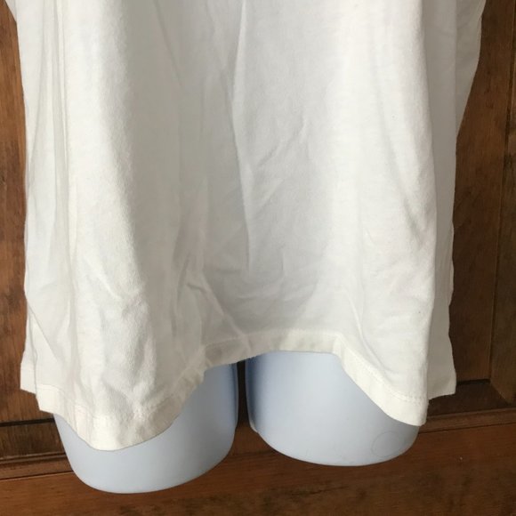 30A Dumpster Diver White V-Neck BEACH HAPPY Tee Made from Plastic Bottles Medium - Picture 7 of 12